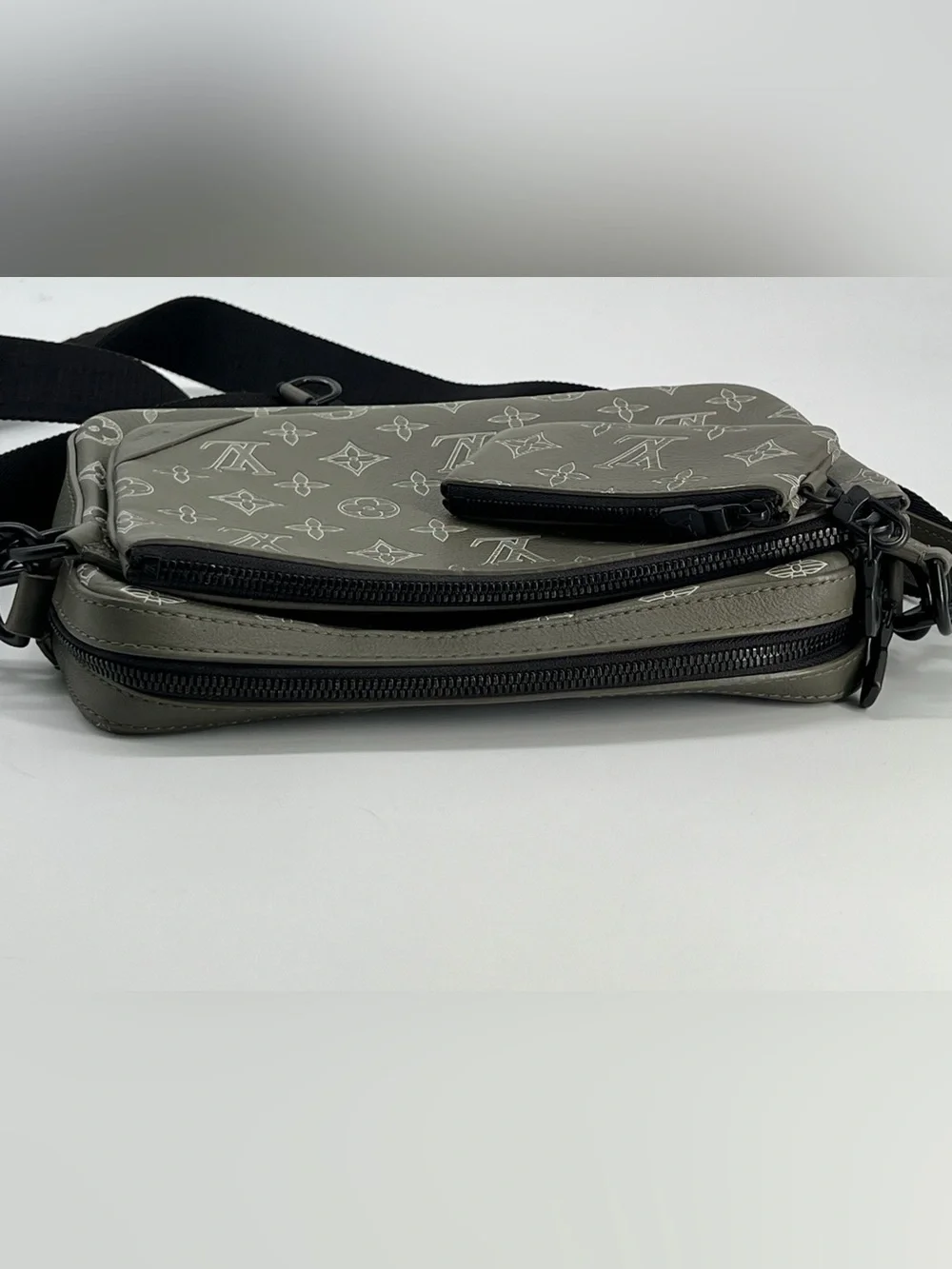 Louis Vuitton Trio Messenger Monogram Shadow Ink Green Bag